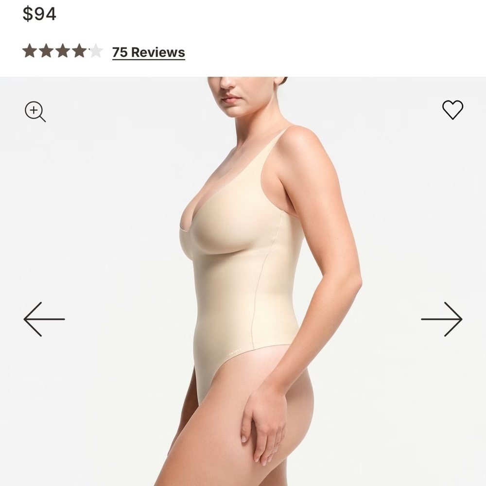 SKIMS Sculpting Shapewear Bodysuit Nude – Size S NWT - Picture 3 of 8